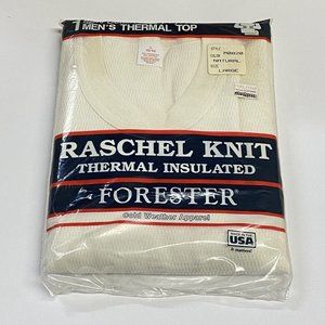 Vintage Sealed Deadstock Forester Raschel Knit Thermal Top USA Size Large